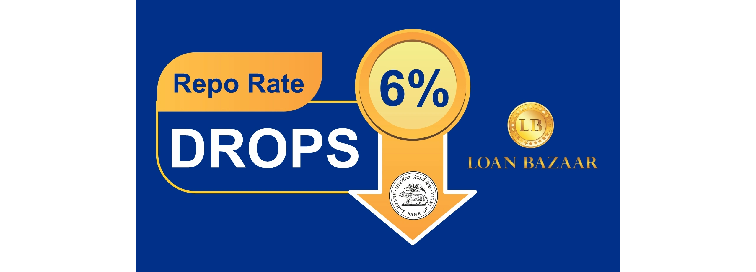Repo Rate Drops to 6% - RBI cuts repo rate, impact on loans and EMIs | Loan Bazaar